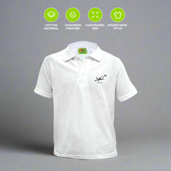 Polo T-Shirt - Polyester - White (For Adults)