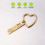 Mirror Polished Stainless Steel Heart keychain