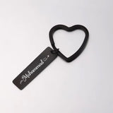 Mirror Polished Stainless Steel Heart keychain