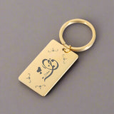 Simple Geometric Rectangular Keychain