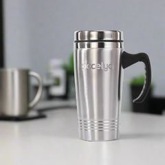 Travel Mug Stainless Steel With Handle Silver -450ml