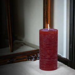 Rustic candle Red