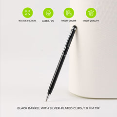 Professional Aluminum Slim Pen with Stylus