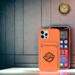 Mobile Silicone Card Holder Case Cover for iPhone