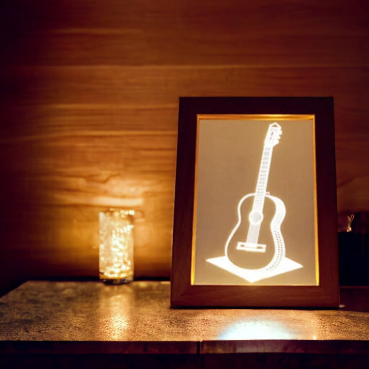 Wooden LED Photo Frame With Crystal