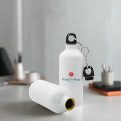 Customized white metal bottle