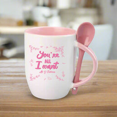 Personalized Two color Spoon Mugs