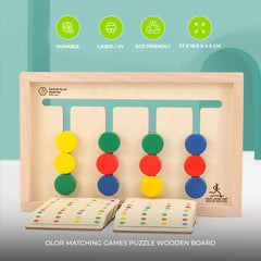 Four-Color Matching Wooden Game Puzzle Toy For Children