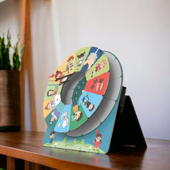 Funny Wooden Jigsaw Puzzle Alarm Clock for Children