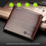 Minimalist Wallet PU Leather Men Wallet Short Multicolor Leisure