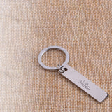 Stainless Steel Rectangle Tag Keychain