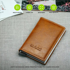 Vintage PU leather RFID Blocking credit Card Holder Wallet for Men