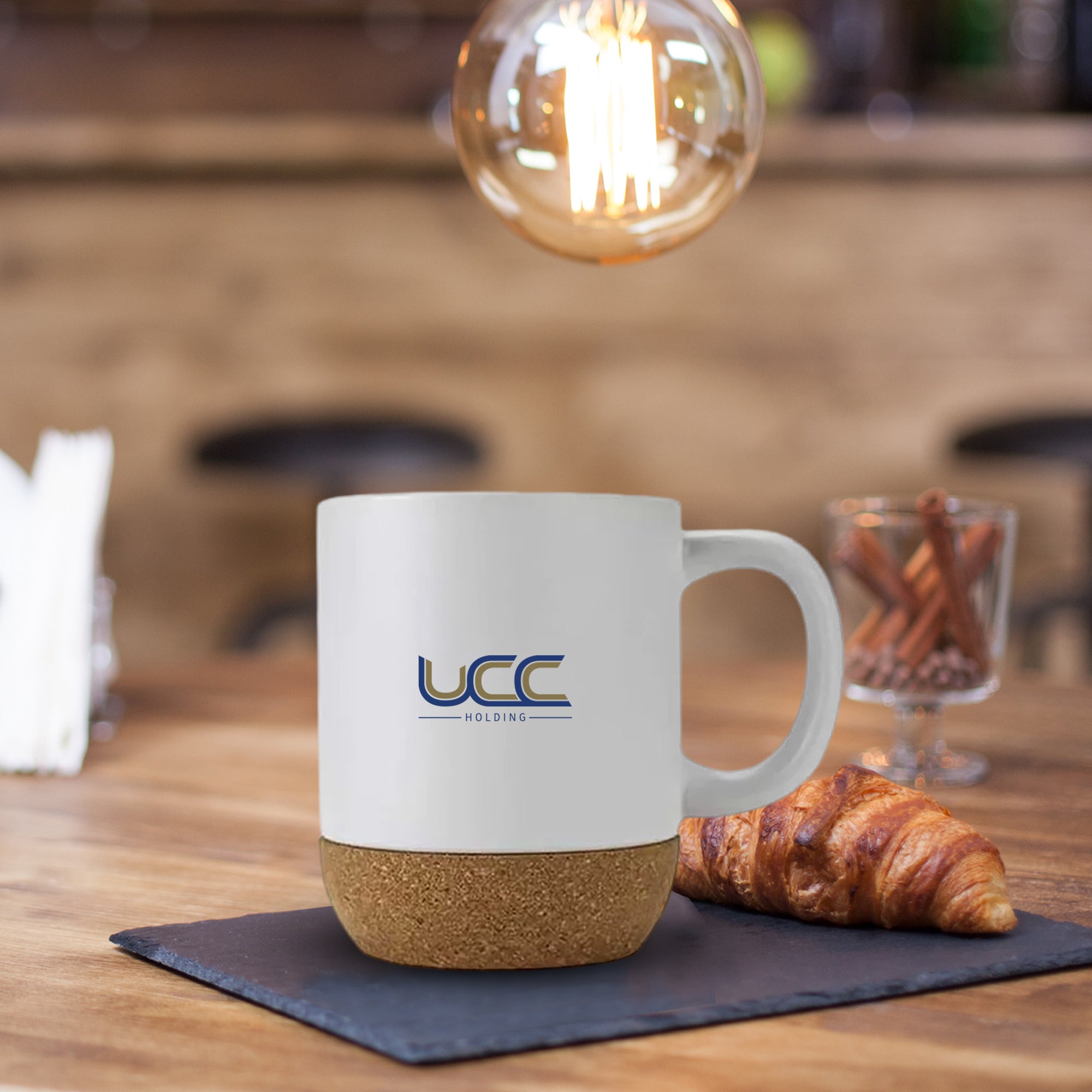 Mugs with Lid and Cork Base
