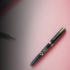 Luxury Hot sale High Quality Black Gold Plating Metal Roller Pen