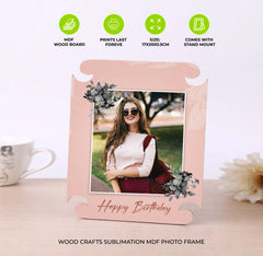 Wood Crafts Sublimation MDF Photo Frame Personalized Printed Wood Board Picture Frame