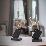 Modern Accessories Brass Running Little Golden Man Decoration Creative Art Living Room