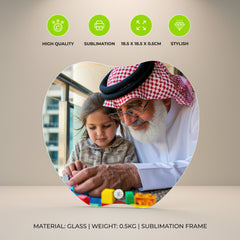 Apple Shape Blank Glass Photo Frame