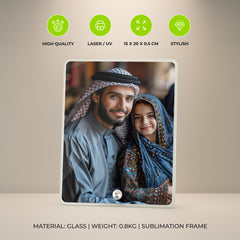 Sublimation frameless Glass Photo Frame