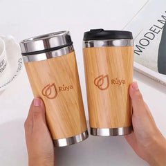 Natural Bamboo Tumbler Stainless Steel Liner
