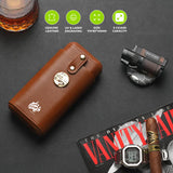 Portable Leather Cedar Wood Cigar Travel Humidor