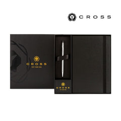 Cross Click™ Chrome Ballpoint Pen & A5 Hardcover Notebook Gift Set