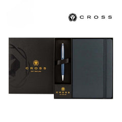 Cross Click™ Chrome Ballpoint Pen & A5 Hardcover Notebook Gift Set