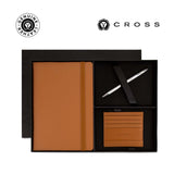 Cross Click™ Chrome Ballpoint Pen with Notebook and Cardholder Gift Se