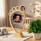 Personalized First Footprint Milestone Stand