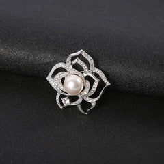 Fashion Pearl Floral Brooch for Women – Scarf & Dress Pin