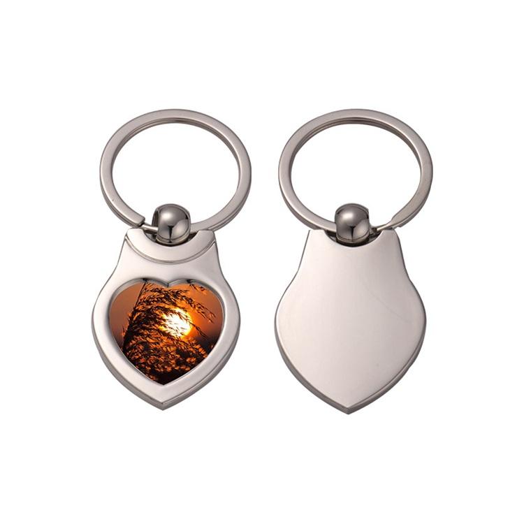 Metal Keychains Concave Paste Simple Personality Decorations DIY Sublimation Blank Key Buckle