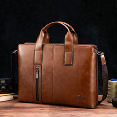 PU leather laptop bag business suitcase