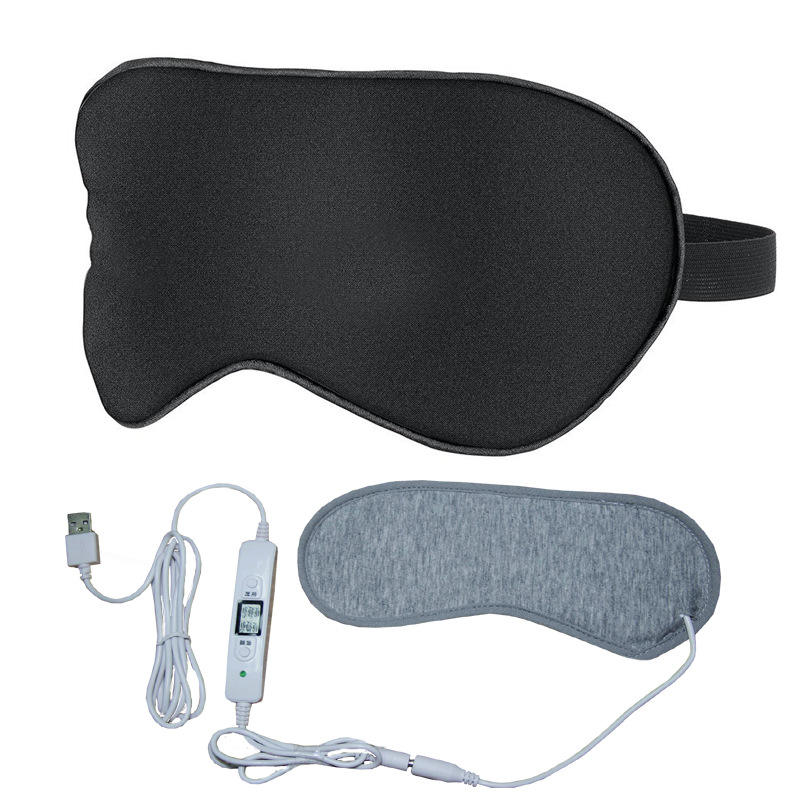 USB Heat Steam Eye Mask 100% Silk Sleeping Mask to Relieve Eye Stress