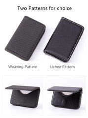 PU Leather Business Card Holder Wallet with Magnetic Shut