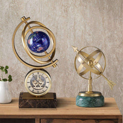 Modern Creative Vintage Globe Clocks Decorations for Home