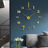 Acrylic Mirror Clock Decorative Wall Sticker
