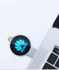 Custom Round metal LED logo light up usb flash drives