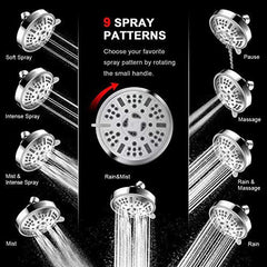 9 Functions Shower Head