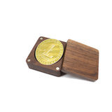 Solid Wood Black Walnut Commemorative Coin Badge Medal