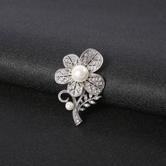 Fashion Pearl Floral Brooch for Women – Scarf & Dress Pin