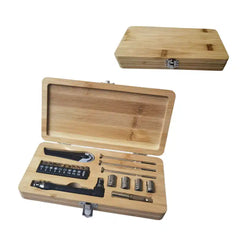 Bamboo tool kit box set