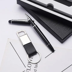 Corporate Ballpoint Pen and Key Chain Gift Set