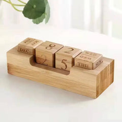 Wooden Desktop Calendar Reusable Countdown Decoration for Home and Office