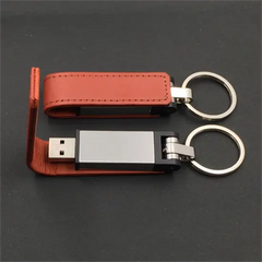 Flash Drive With Leather Cover