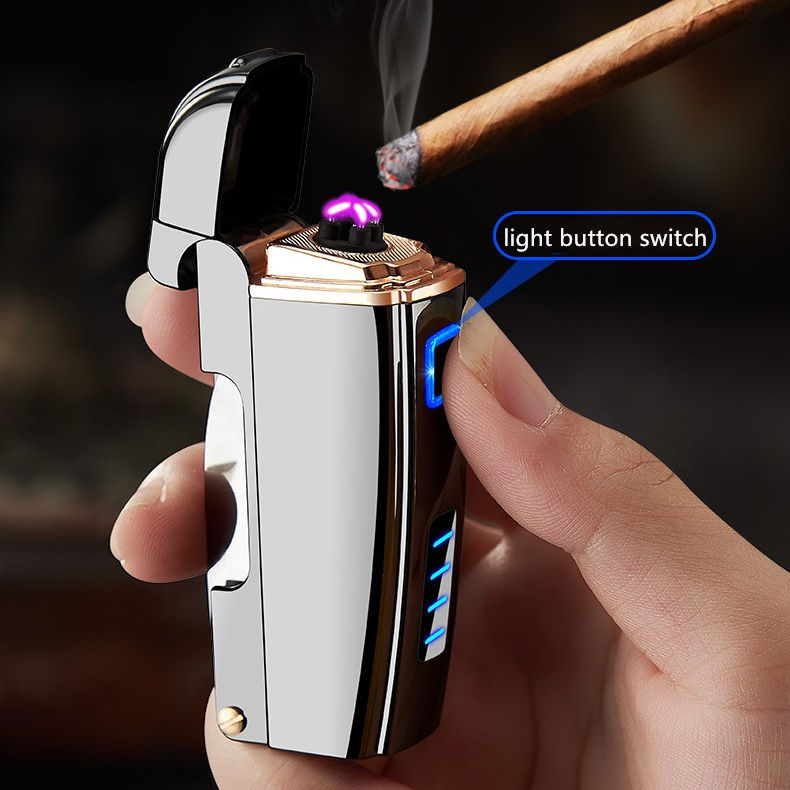High quality Multifunction Dual Arc Lighter Electric Rechargeable Ciga ...