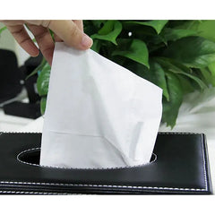 Rectangular Leather Tissue Box Holder