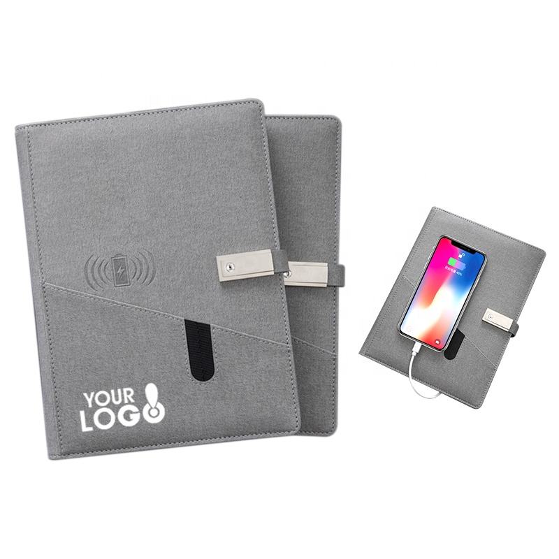 Custom Logo Wireless Charging Notebook Business Gift