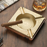 Custom Metal Wooden Cigar Ashtray