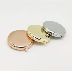Portable Metal Makeup Hand Mirror