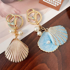 Pearl Shell Bead Keychain Or Phone Pendent