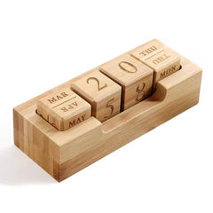 Wooden Desktop Calendar Reusable Countdown Decoration for Home and Office